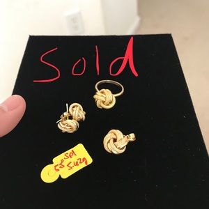 Jewelry - 18k gold earring ring pendant set Jewelry - 18k gold earring ring pendant set